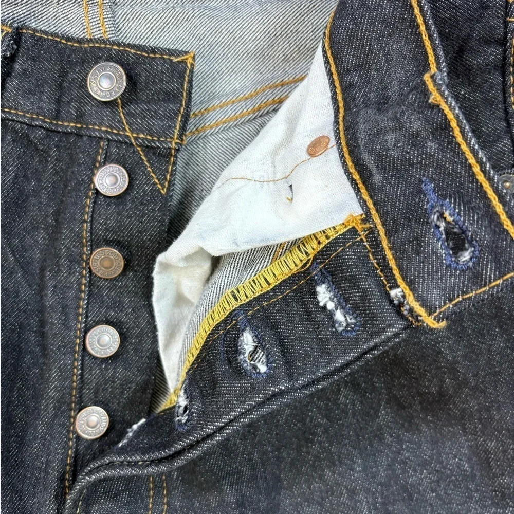 Levi's Men's 501 XX Original Shrink to Fit Button Fly Jeans in Black- Size 32x30